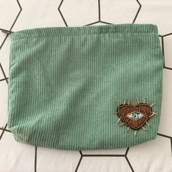 Corduroy Pouches with Evil Eye Designs - Picture 7 of 9